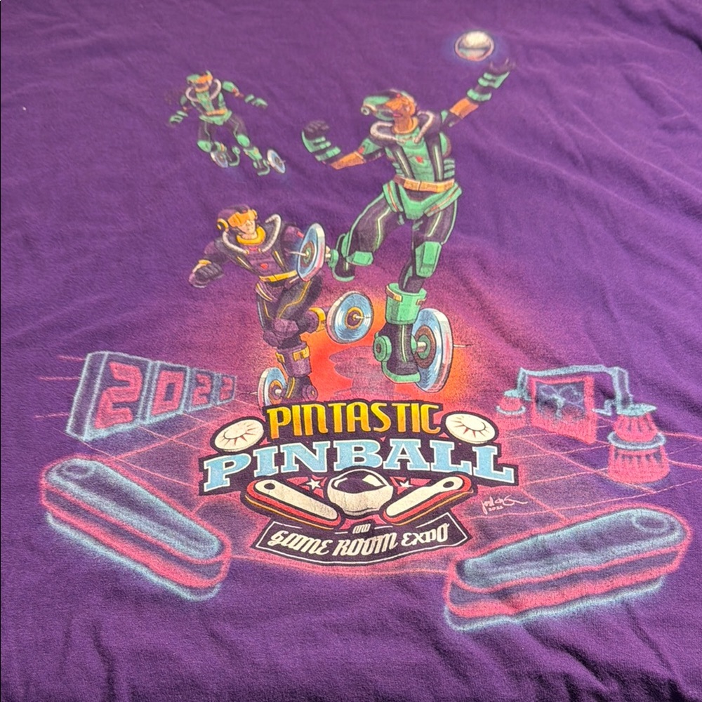 Purple Pintastic Pinball Graphic T-Shirt